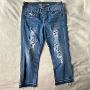 American Eagle Super Stretch Artist Crop Jeans 10
